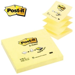PACK 12 TACOS NOTAS POST-IT AMARILLAS ZIGZAG 76X76MM
