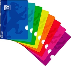 libreta openflex a4 48h. 90g. pauta 3.5 c/m tapa plastico colores surtidos