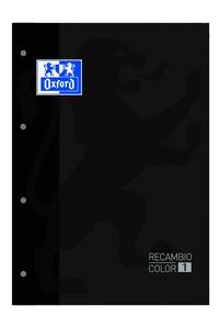 PACK/5 PIÈCE DE RECHANGE COLOR1 NOIR A4 80H 4 TALADROS 90G. CUAD.5X5