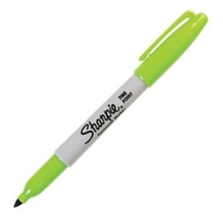 C/12 MARCADOR SHARPIE PONTA FINA VERDE CLARO PERMANENTE