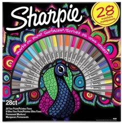 ESTOJO 28 MARCADORES SHARPIE PEACOCK CORES SORTIDOS