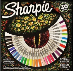 ESTOJO 30 MARCADORES SHARPIE COCODRILO CORES SORTIDOS