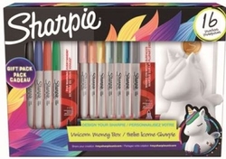 PACK PRÉSENT STYLOS FEUTRE SHARPIE DECORA TU HUCHA UNICORNIO