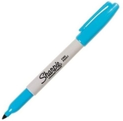 C/12 ROTULADOR SHARPIE PUNTA FINA AZUL CELESTE PERMANENTE