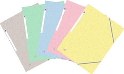 PACK/10 CAPA CARTÃO A4+ BORRACHAS E ABAS CORES TENDENCIA