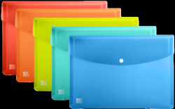 PAQ/5 CARPETA SOBRE PLASTIC A4 TANCAMENT BROCHE ASSORTITS