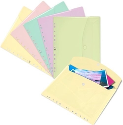 PACK/15 A4 MULTI-DILL FOLDER WITH SNAP CLOSURE, ASSORTED