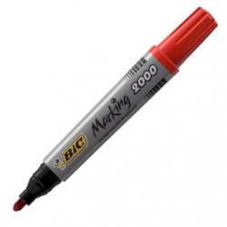 C/12 STYLOS FEUTRE BIC MARKING 2000 ROUGE POINTE CONICA