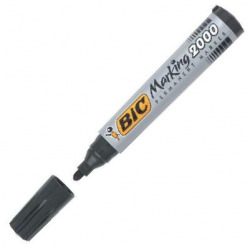 C/12 RETOLADORS BIC MARKING 2000 NEGRE PUNTA CONICA