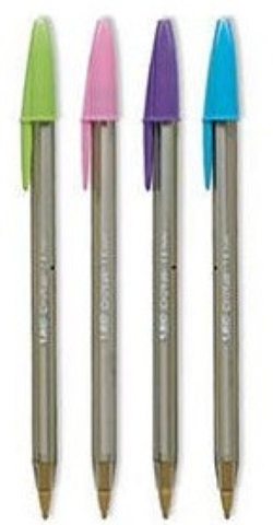BOX OF 20 PENS BIC CRISTAL LARGE FASHION COLORS