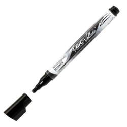BOX OF 12 FELT-TIPPED MARKERS VELLEDA BLACK LIQUID INK MEDIUM TIP