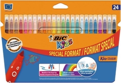 ESTOJO 24 MARCADORES KID COULEUR PONTA MEDIA BIC