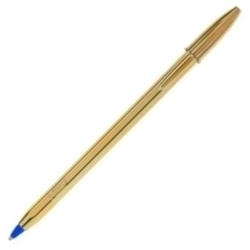 C/20 BOLIGRAFOS BIC CRISTAL ORO TINTA BLAU PUNTA 1MM
