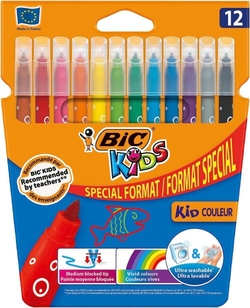 ESTOIG 12 RETOLADORS KID COULEUR PUNTA MEDIA BIC