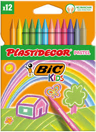 ÉTUI 12 CRAYON DE CIRE PLASTIDECOR COULEUR EXOTICO