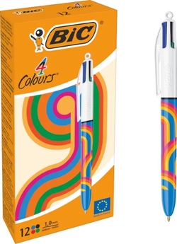 C/12 STYLO 4 COULEURS DECORADOS TIEDYE POINTE 1MM
