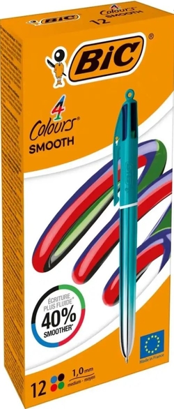 C/12 CANETAS BIC 4 CORES SMOOTH GRADIENT VERDE 1MM