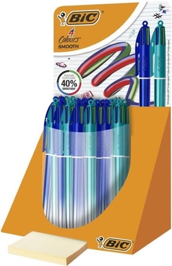 EXP 30 CANETAS BIC 4 CORES SMOOTH GRADIENT PONTA 1MM