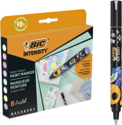 8-MARKET INTENSITY PAINT MARKET MARKERS CASE IN VIVID COLORS
