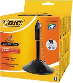 CANETA BIC 4 CORES COM PEANA PONTA 1MM