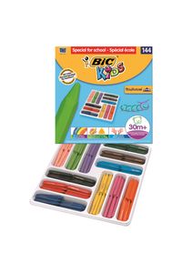 CAIXA 144 CERAS PLASTIDECOR PEQUES BIC COLORS ASSORTITS