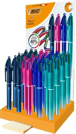 EXP 36 BOLIGRAFOS BIC 4 CORES SMOOTH GRADIENT PUNTA 1MM
