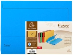 PACK/10 SUBCARPETA COM SACO A4 COR AZUL SERIE FOREVER