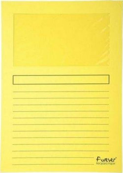 PACK/25 SUBPASTAS A4 COM VENTANA 120G COR AMARELO