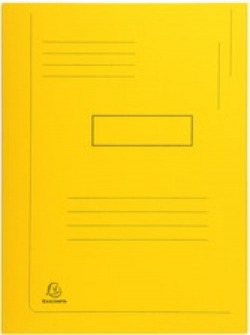 PACK/50 SUBCARPETAS A4 280G 2 RABAT COULEUR JAUNE