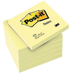JOGO 12 TACOS NOTAS POST-IT 654 AMARILLAS 76X76MM
