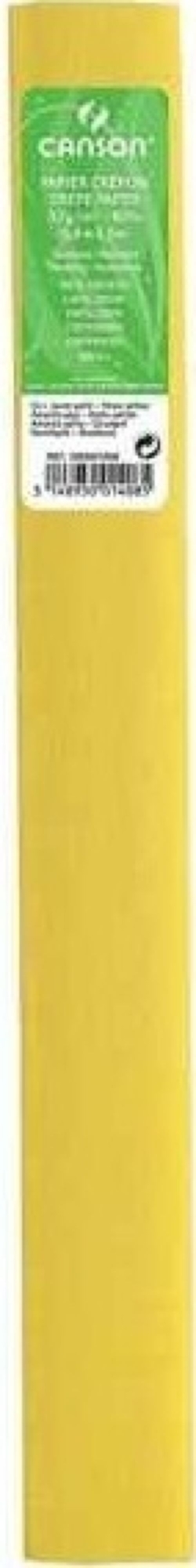 ROLO CONTINUO PAPEL CRESPON 50X25CM AMARELO PAJA 30G