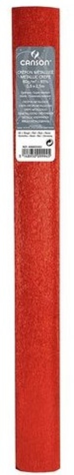 ROULER CONTINUO PAPIER CRESPON 50X250CM ROUGE VIVO 32G