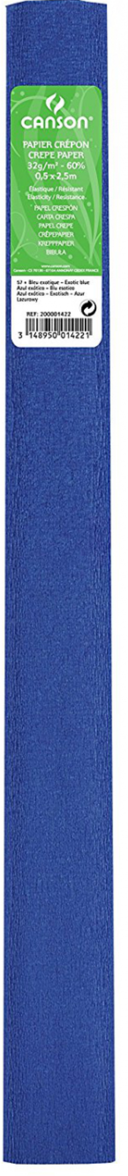 ROULER CONTINUO PAPIER CRESPON 50X250CM BLEU EXOTICO 30G