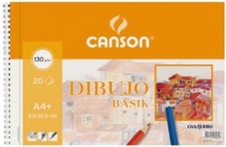 DRAWING NOTEPAD SPIRAL BASIK A4+ 16+4 SHEETS 130G WITH BORDER