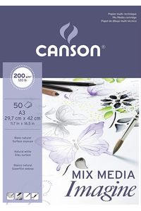 DRAWING NOTEPAD CANSON IMAGINE A3 50 SHEETS 200G COMIC AND MANGA