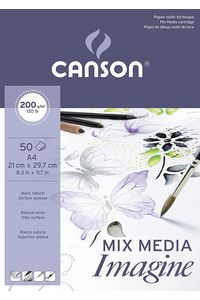 DRAWING NOTEPAD CANSON IMAGINE A4 50 SHEETS 200G COMIC AND MANGA