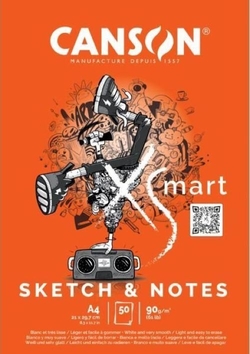 BLOC ENCOLADO A4 50H CANSON XSMART SKETECH & NOTES 90G