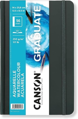 QUADERN CANSON GRADUATE ACUARELA 14X21,6 28H 250G G. FI