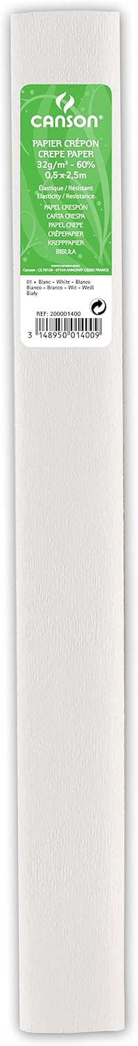 PAQ/10 ROTLLO CONTINUO PAPER CRESPON 50X250CM BLANC 32G