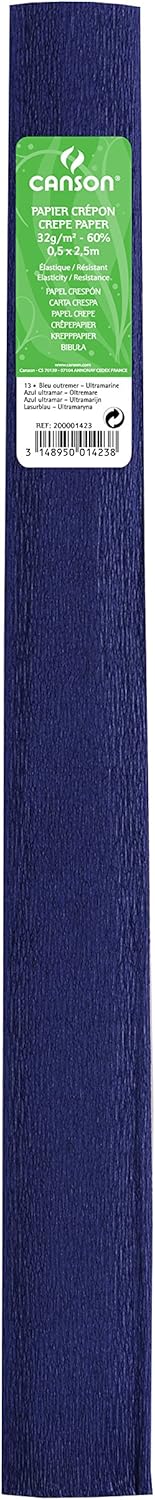 PACK/10 CONTINUOUS ROLL CREPE PAPER 50X250CM ULTRAMAR 32G