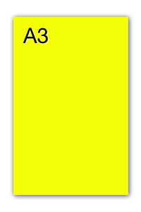 PACK/50 CARTOLINAS IRIS A3 250G. AMARELO FLUORESCENTE