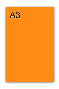 PACK OF 50 IRIS CARDBOARD A3 185G FLUORESCENT ORANGE