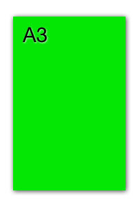 PACK OF 50 IRIS CARDBOARD A3 185G FLUORESCENT GREEN