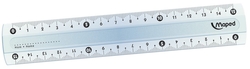 (S) REGLA 15 CM PLASTICO TRANSPARENTE PLANA MAPED