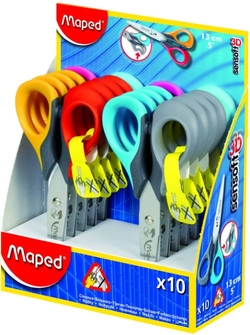 EXP 10 TESOURA ESCOLAR SENSOFT 13CM ESQUERDINOS
