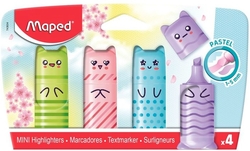 BLISTER 4 MARCADORES PASTEL MINI POCKET