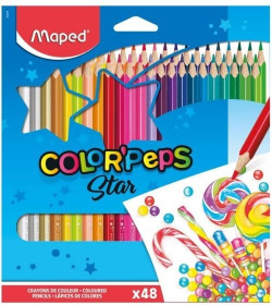 ESTOJO 48 LÁPIS DE CORES COLOR'PEPS STAR FSC MAPED