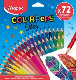 ESTOJO 72 LÁPIS DE CORES COLOR'PEPS STAR MAPED