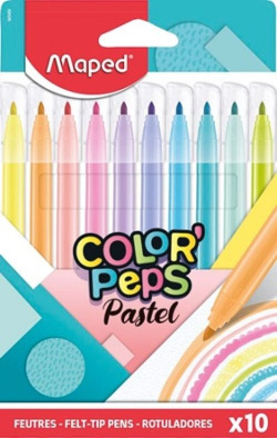 ESTOJO 10 MARCADORES COLOR'PEPS PASTEL MAPED