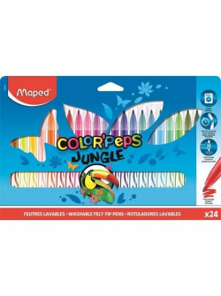 ESTOXO 24 ROTULADORES COLOR'PEPS ECO JUNGLE MAPED